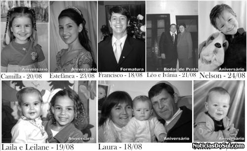 Alguns aniversariantes (Foto: PhotoArte e Arquivo de família)