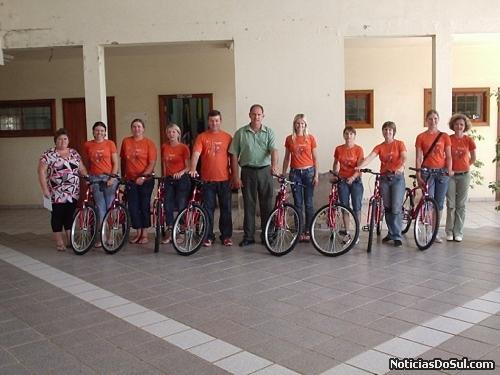Agentes de saúde terão mais facilidade com as bicicletas (Foto: Assessoria de Imprensa de Brochier)
