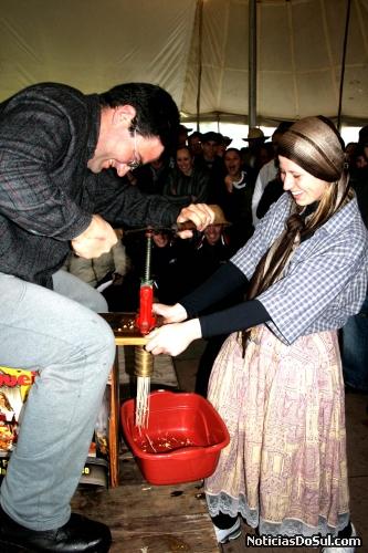 Uma grande disputa na produção de Bigoli, a tradicional massa dos italianos (Foto: Virginia - PMCB)
