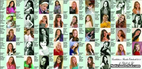 Todas candidatas divididas em categorias (Foto: Divulgação)